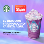 Rappi y Starbucks hacen realidad el regreso del Unicorn Frappuccino tras casi una década de espera